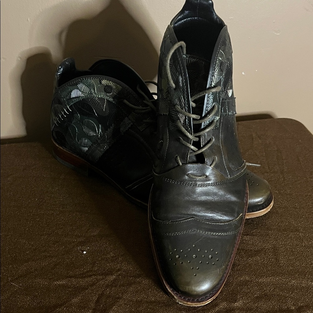 😄Leather Dress Shoe Ankle Boot Rehab 42